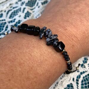 Black Stone Crystal Bracelet
